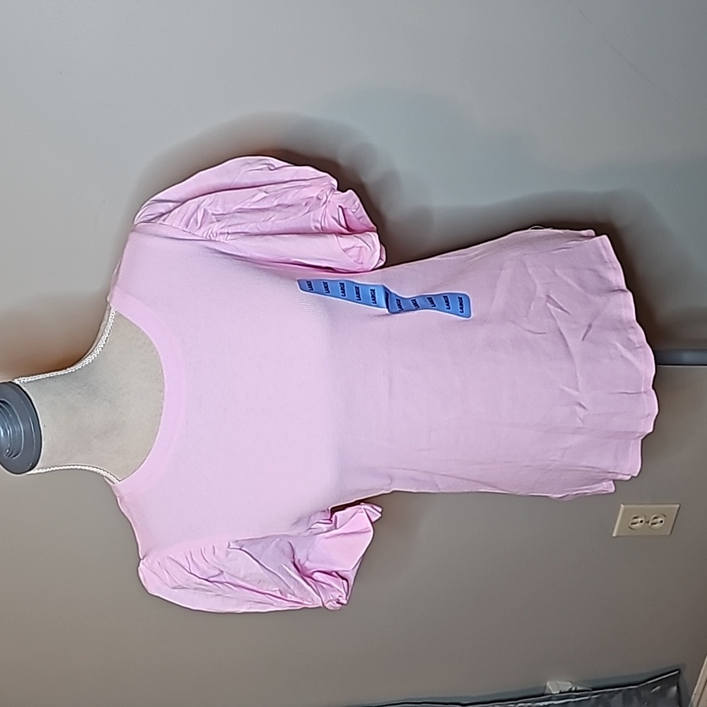 Pink Puff sleeve top